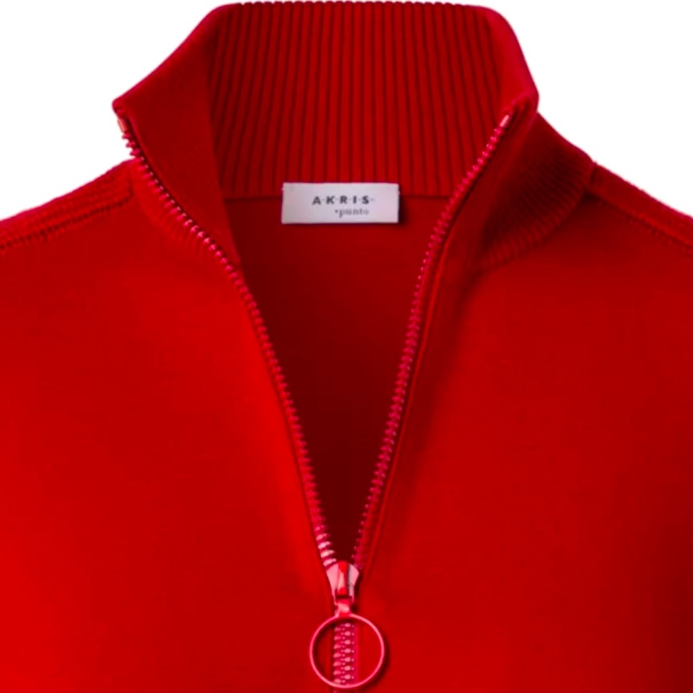 A-K-R-I-S Punto a red zip up bomber style 3/4 length coat